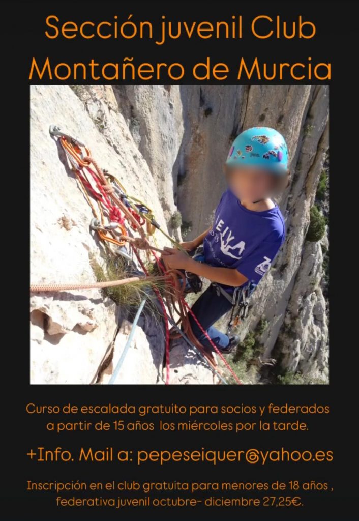 Curso de escalada para jóvenes